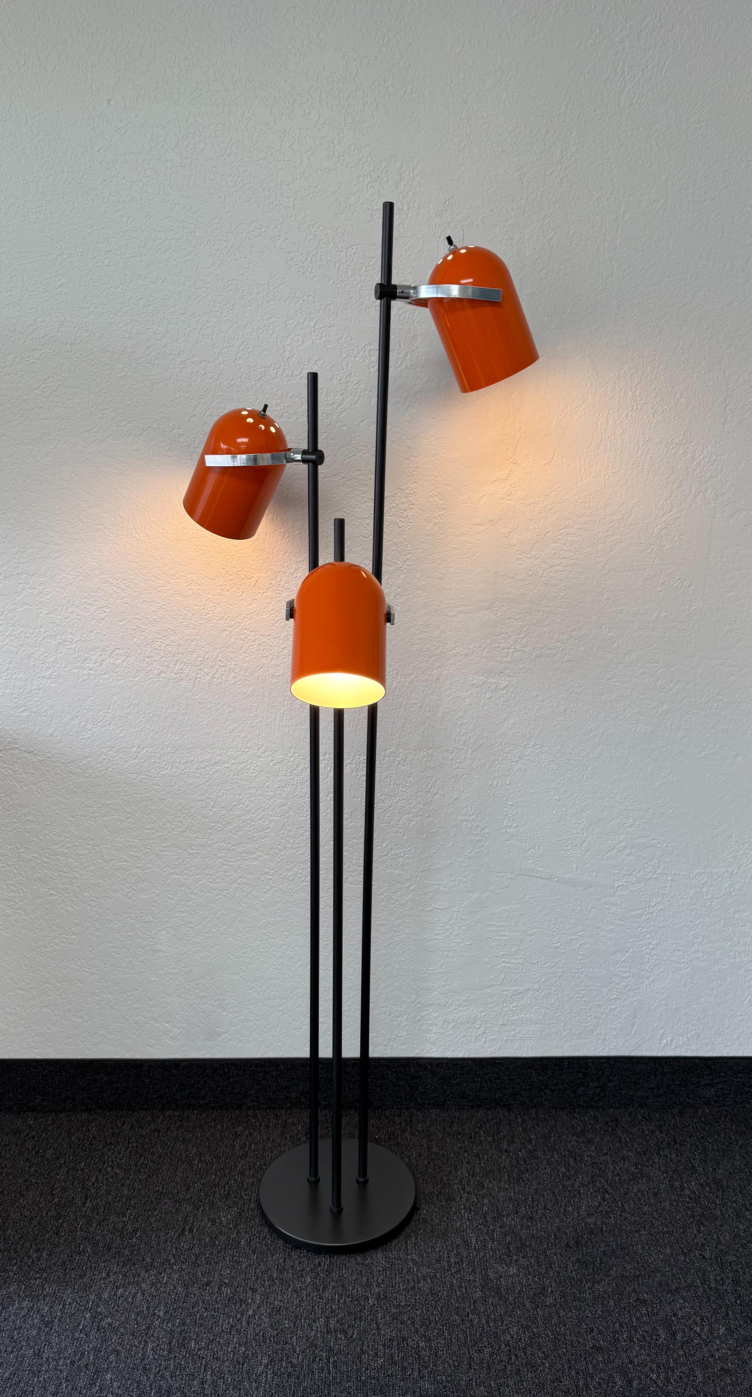 Americano Lampada da terra regolabile Orange di Lightolier in vendita