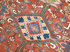 Orange Antique Persian Heriz Carpet