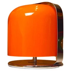 Orange Alvise table lamp by Luigi Massoni for Guzzini, Italy 1969.