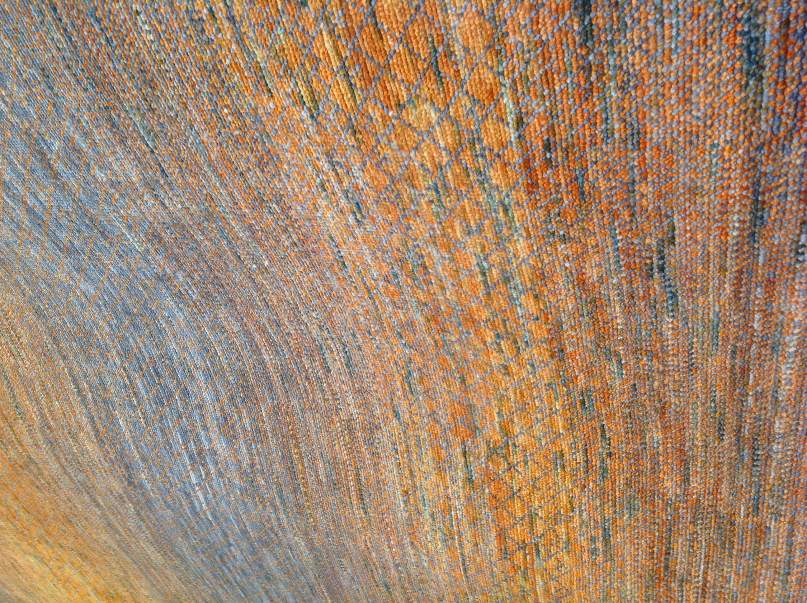 grey orange rug