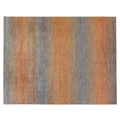 Orange and Grey Area Rug