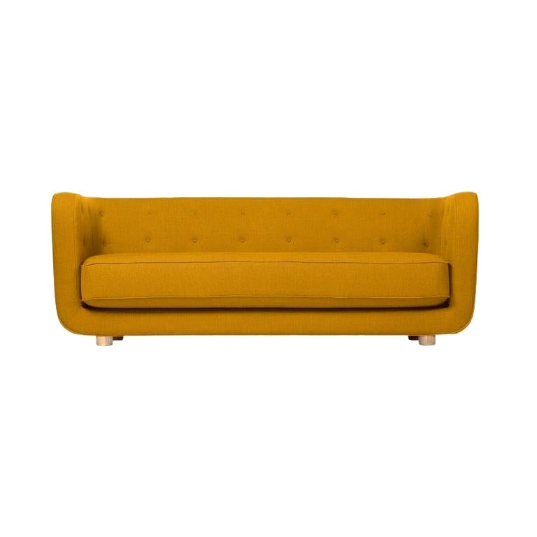 Orange and Natural Oak Raf Simons Vidar 3 Vilhelm Sofa by Lassen