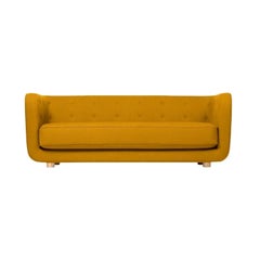 Orange and Natural Oak Raf Simons Vidar 3 Vilhelm Sofa by Lassen