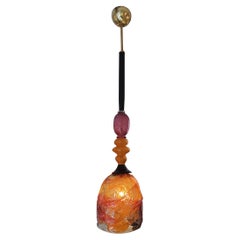 Orange and Pink Murano Glass Pendant