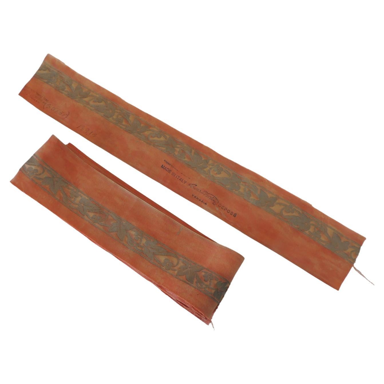 Orange and Silver Fortuny Fabric Trims