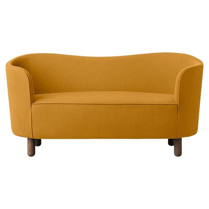 Orange and Smoked Oak Raf Simons Vidar 3 Mingle Sofa by Lassen For Sale