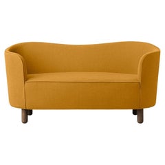 Orange and Smoked Oak Raf Simons Vidar 3 Mingle Sofa by Lassen