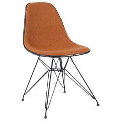Vintage Orange and White Herman Miller Eames DSR Dining Side Chair