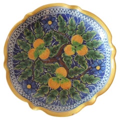 Orange and Yellow Talavera Mexican Terracotta Decorative Bowl
