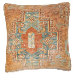 Orange Antique Persian Rug Pillow