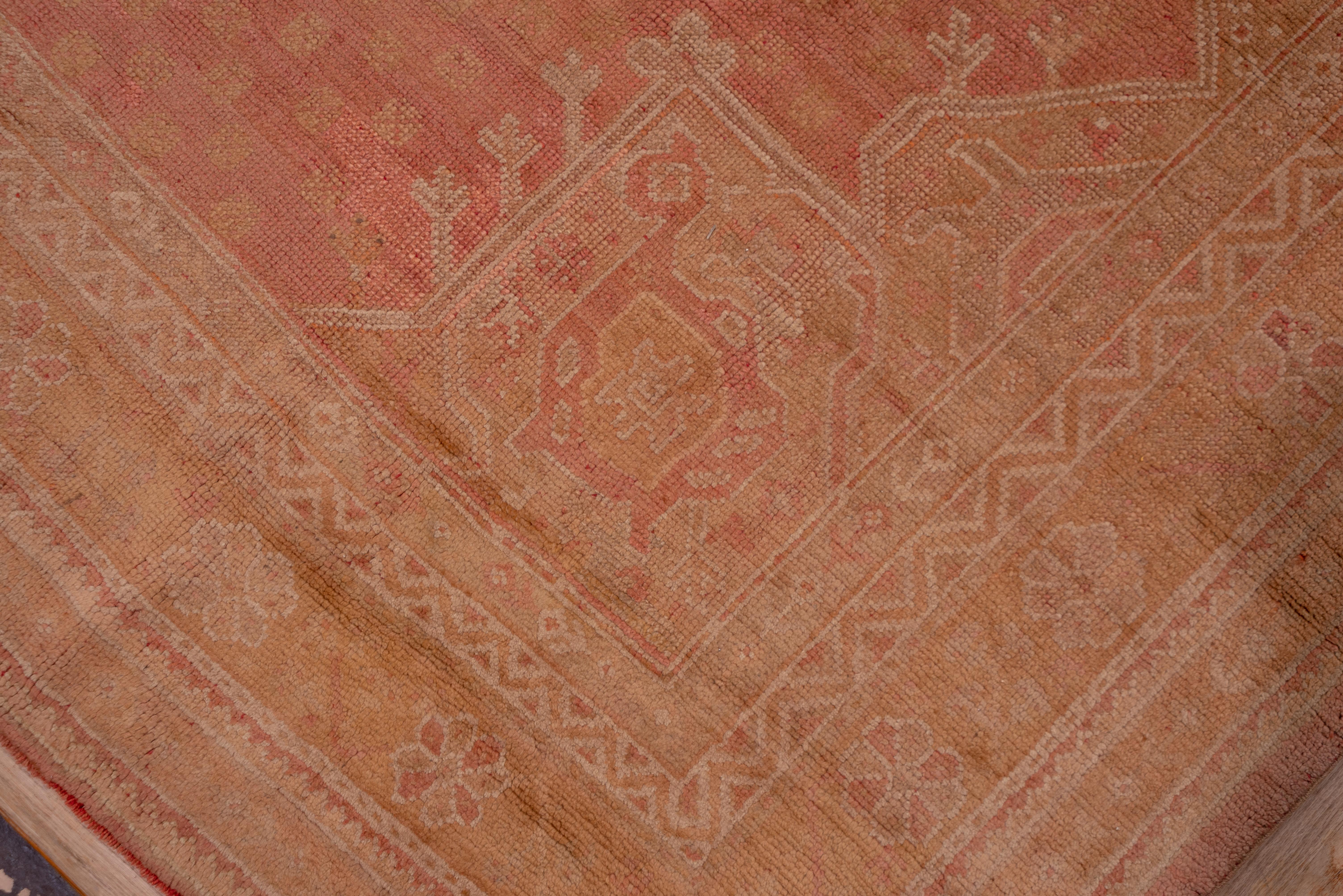 Orange Antique Turkish Oushak Carpet For Sale 5