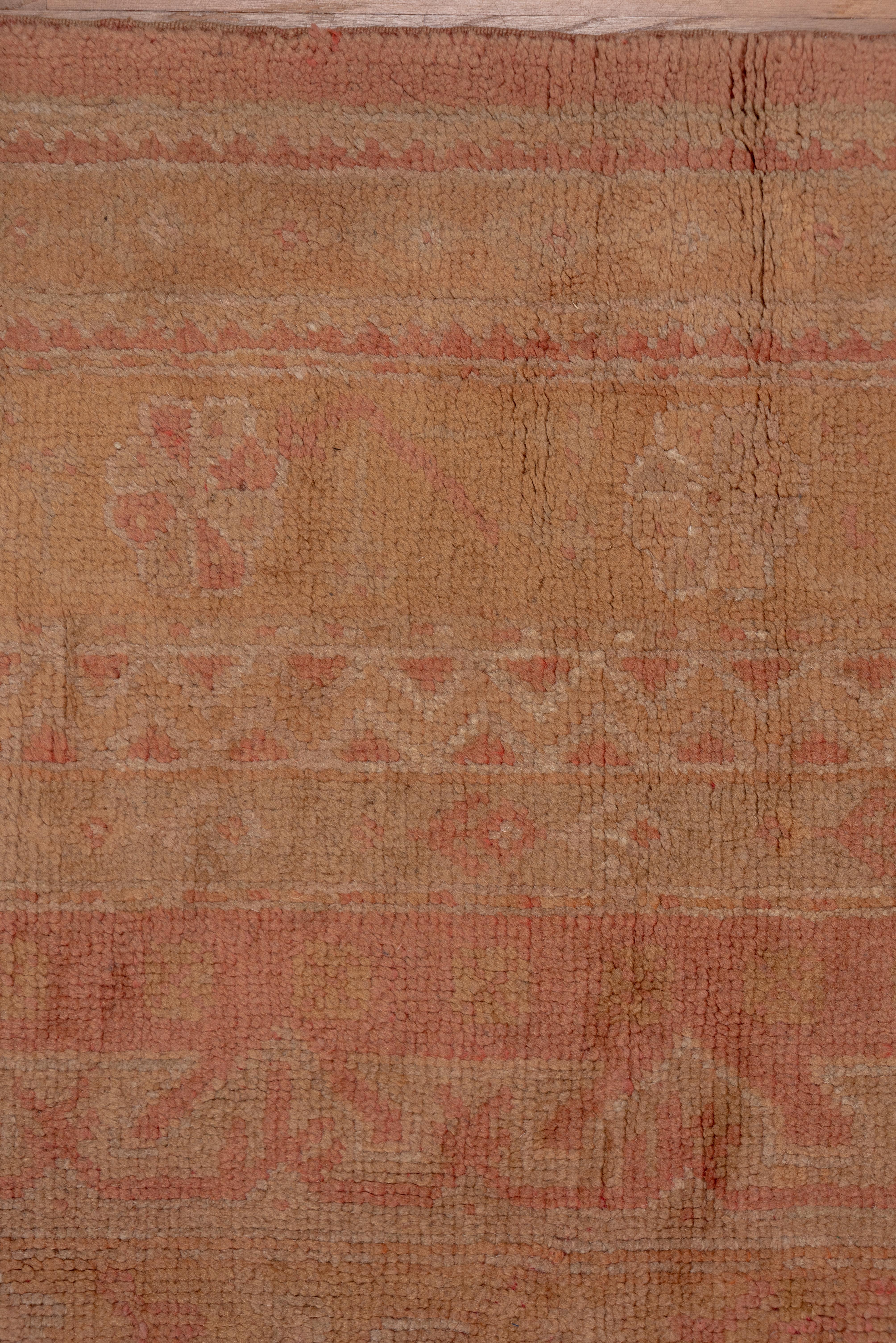 Orange Antique Turkish Oushak Carpet For Sale 2
