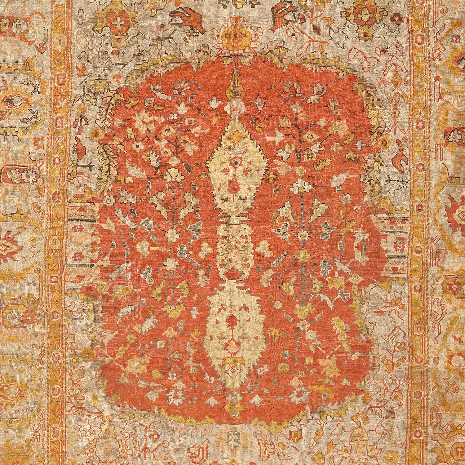 An exemplary of traditional design and craft, this wool rug brings texture and richness to modern spaces.