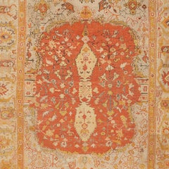 abc carpet Orange Antique Turkish Oushak Rug - 10'3" x 13'3"