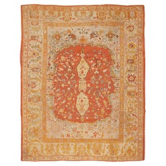 abc carpet Orange Antique Turkish Oushak Rug - 10'3" x 13'3"