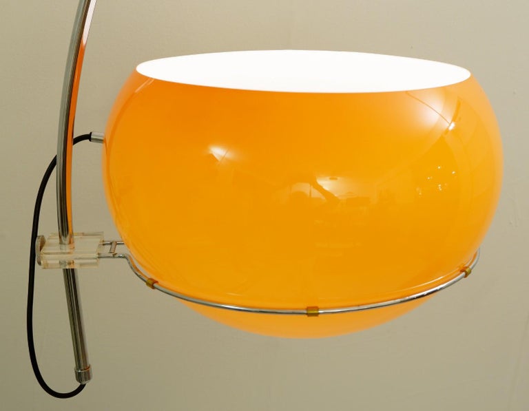Orange Arc Floor Lamp at 1stDibs