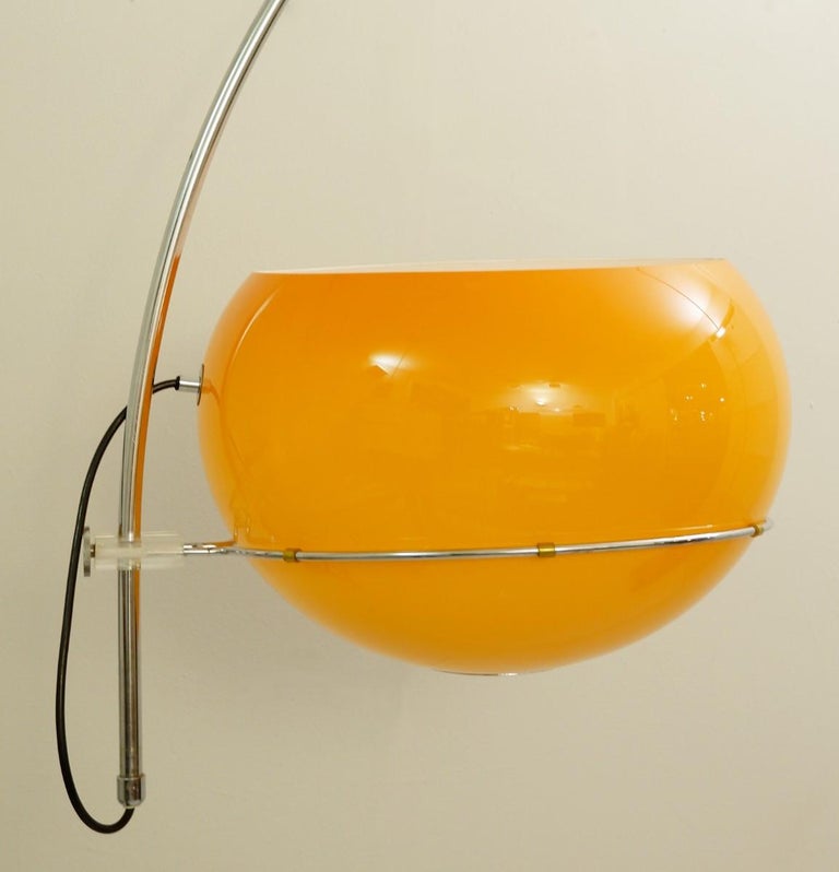 Orange Arc Floor Lamp at 1stDibs