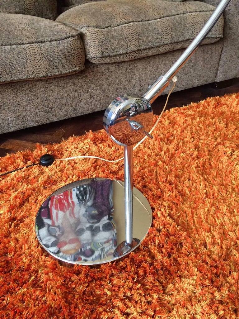 Orange Arc Floor Lamp Guzzini Italy Midcentury at 1stDibs | guzzini arc ...
