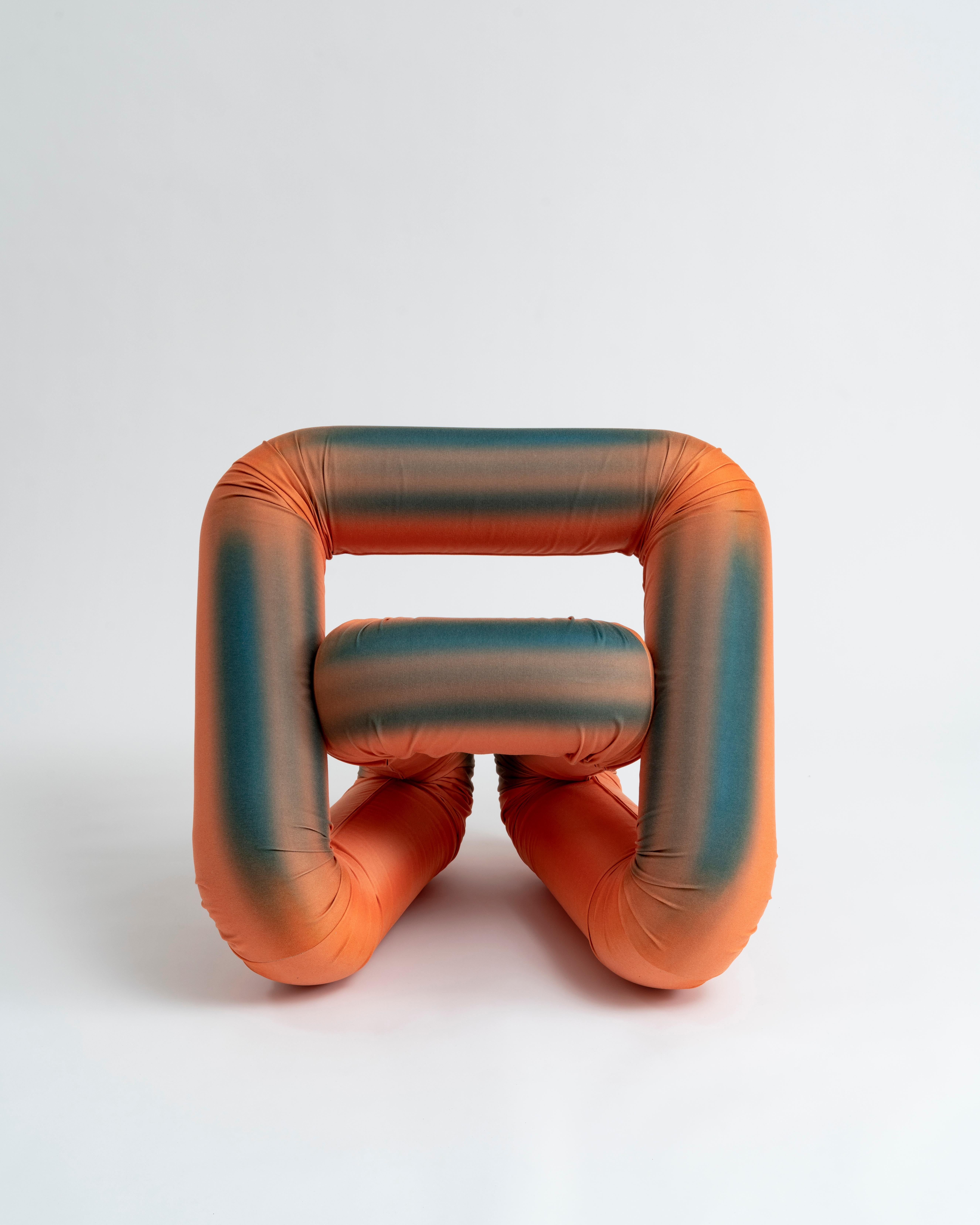 Bradley Bowers’ 'Frank' hardly resembles a chair at all—there’s no obvious seat, and the tubular form gives it a psychedelic pool noodle vibe. Yet the New Orleans-based designer obsessed over its ergonomics and optimized the central opening so it’s