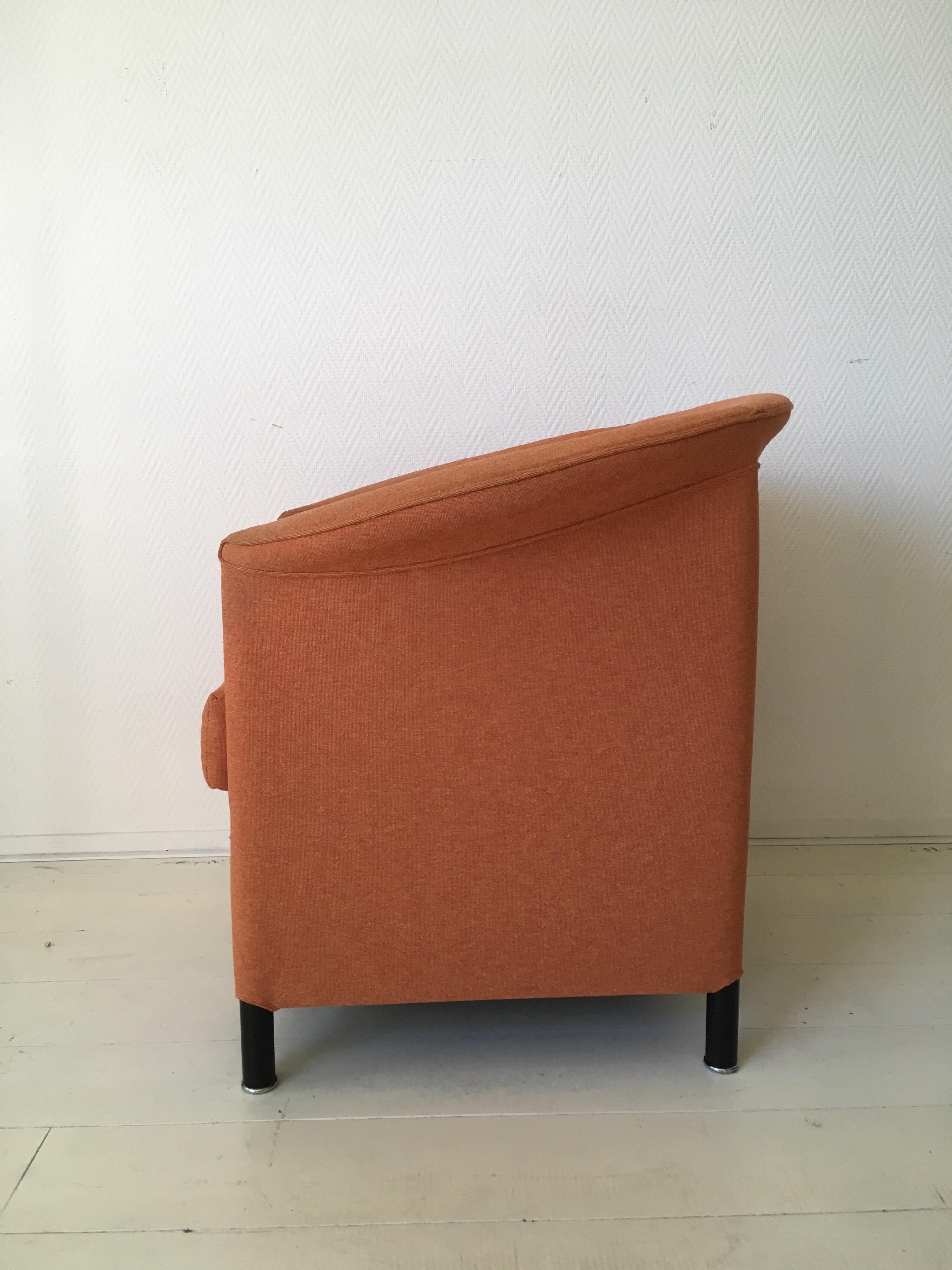 Modern Orange Armchair by Paolo Piva for Wittmann, Model Aura For Sale