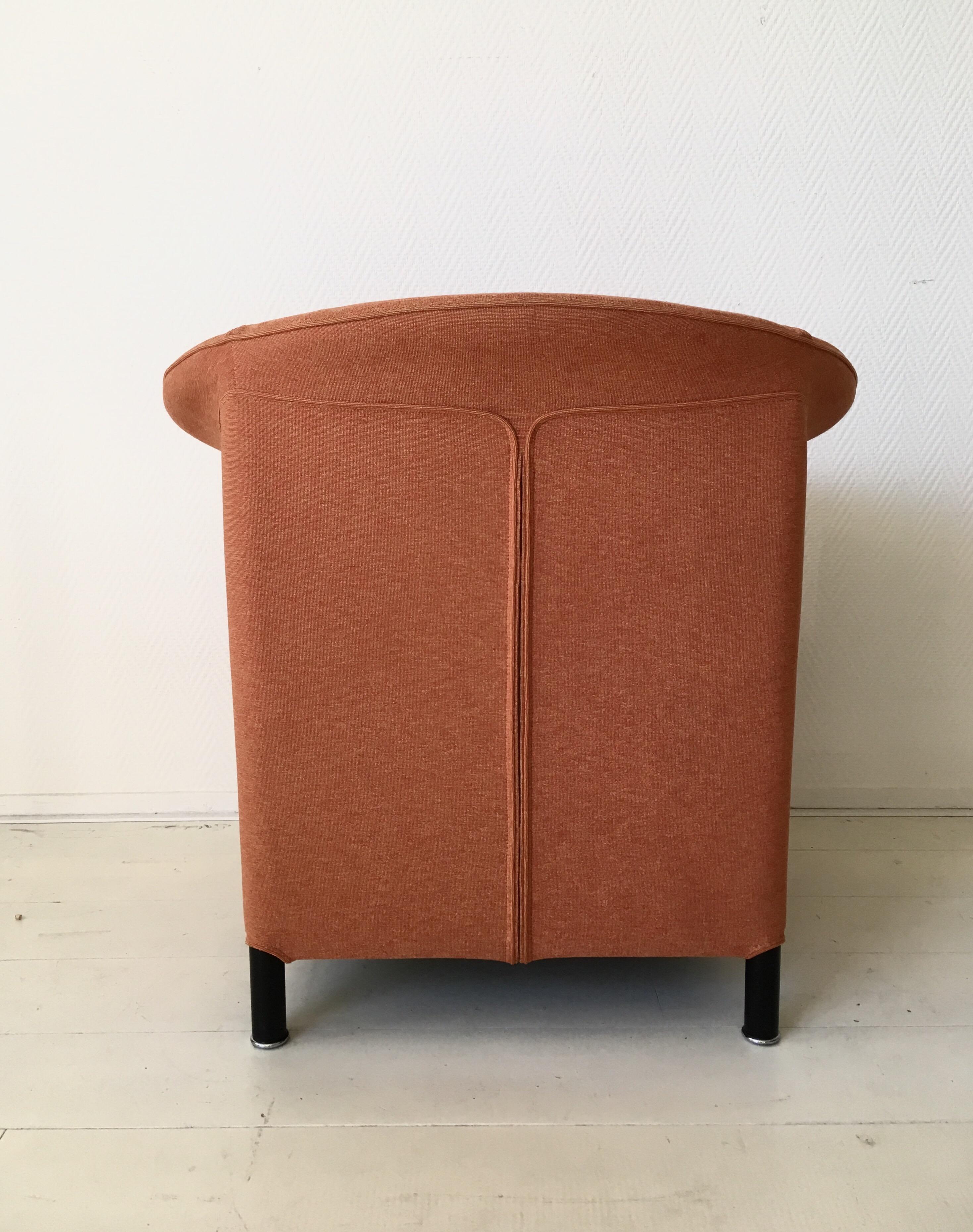 Austrian Orange Armchair by Paolo Piva for Wittmann, Model Aura For Sale