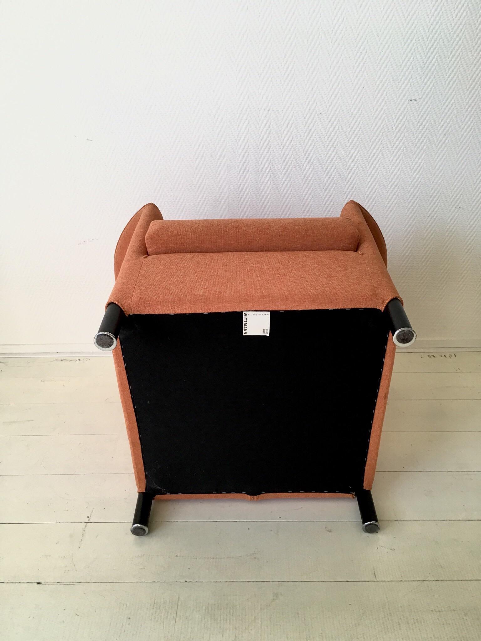 20th Century Orange Armchair by Paolo Piva for Wittmann, Model Aura For Sale