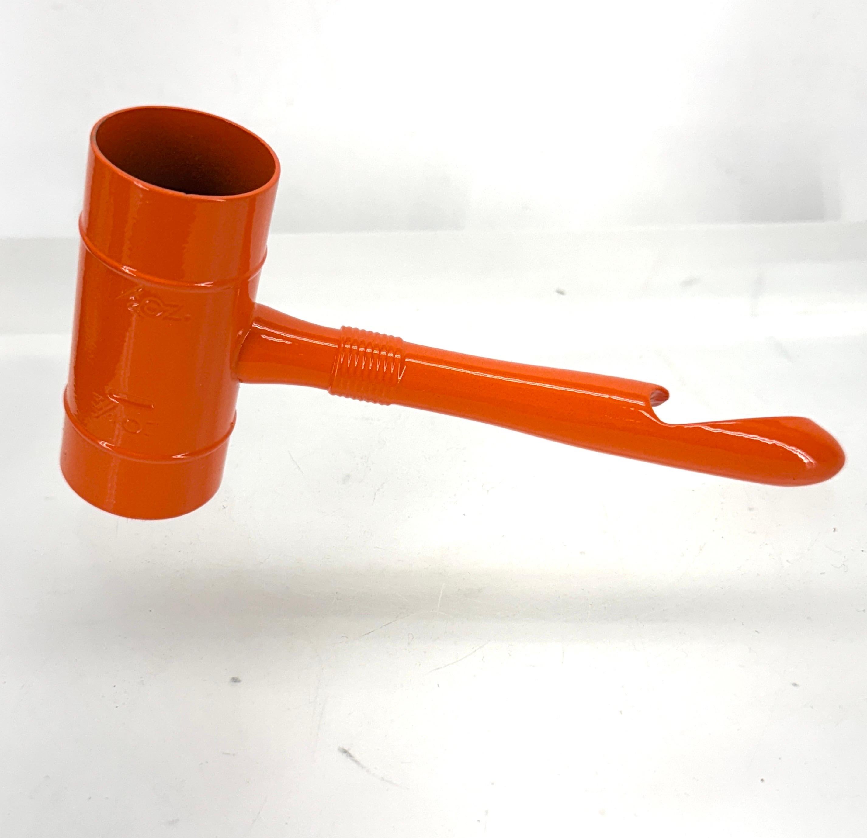 20th Century Orange Art Deco Chase Barware Alcohol Measuring Cup For Sale