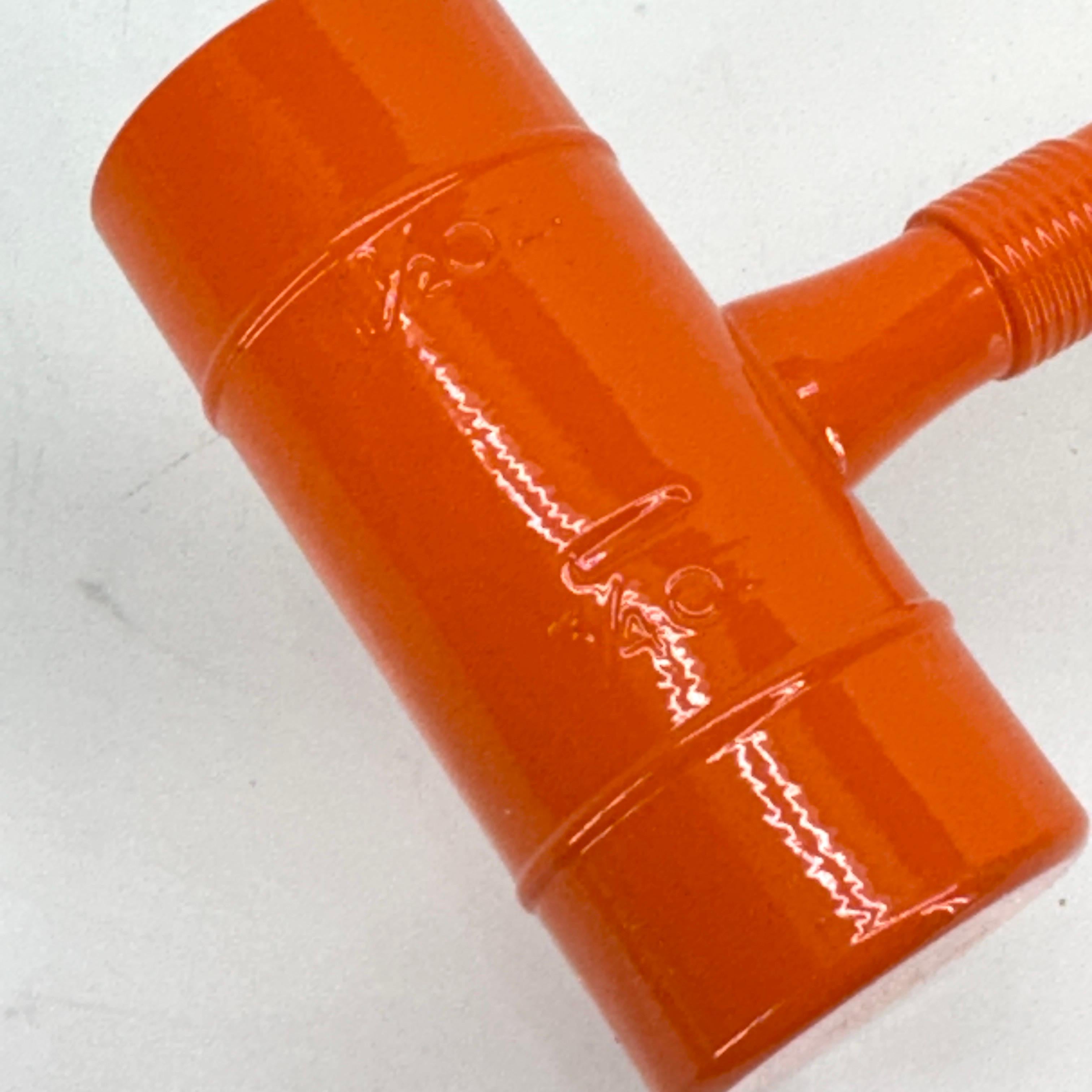 Metal Orange Art Deco Chase Barware Alcohol Measuring Cup For Sale