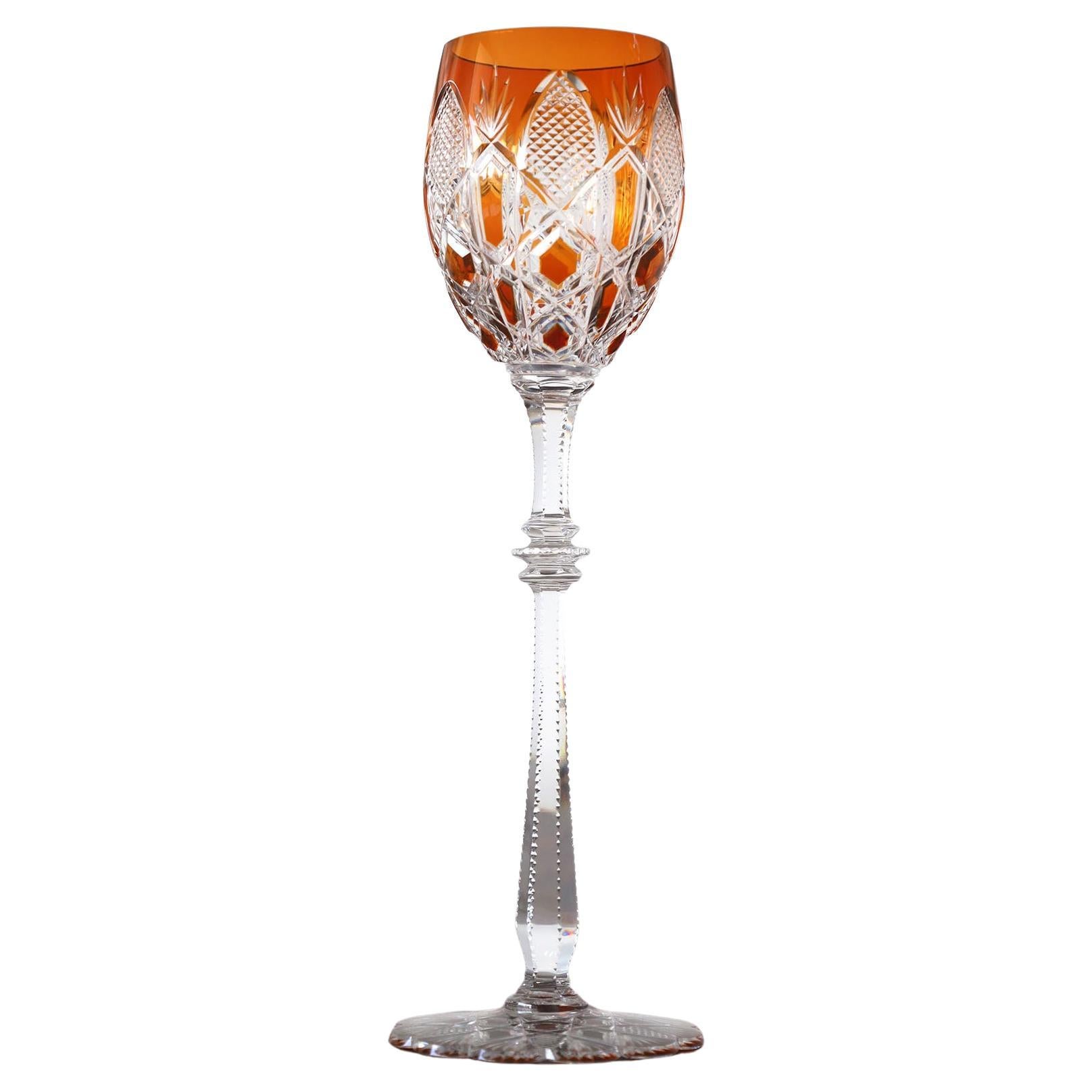 Orange Baccarat Tsar Water Glass