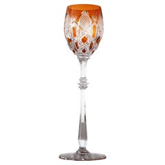 Retro Orange Baccarat Tsar Water Glass