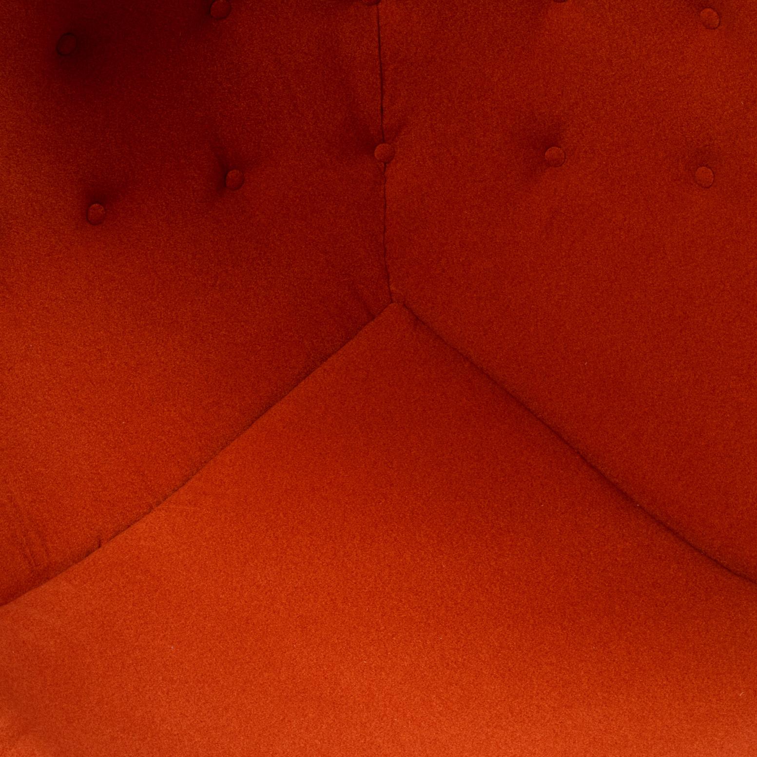 Orange Ball Chair After the Model by Eero Aarnio, Wool and Fibreglass 1
