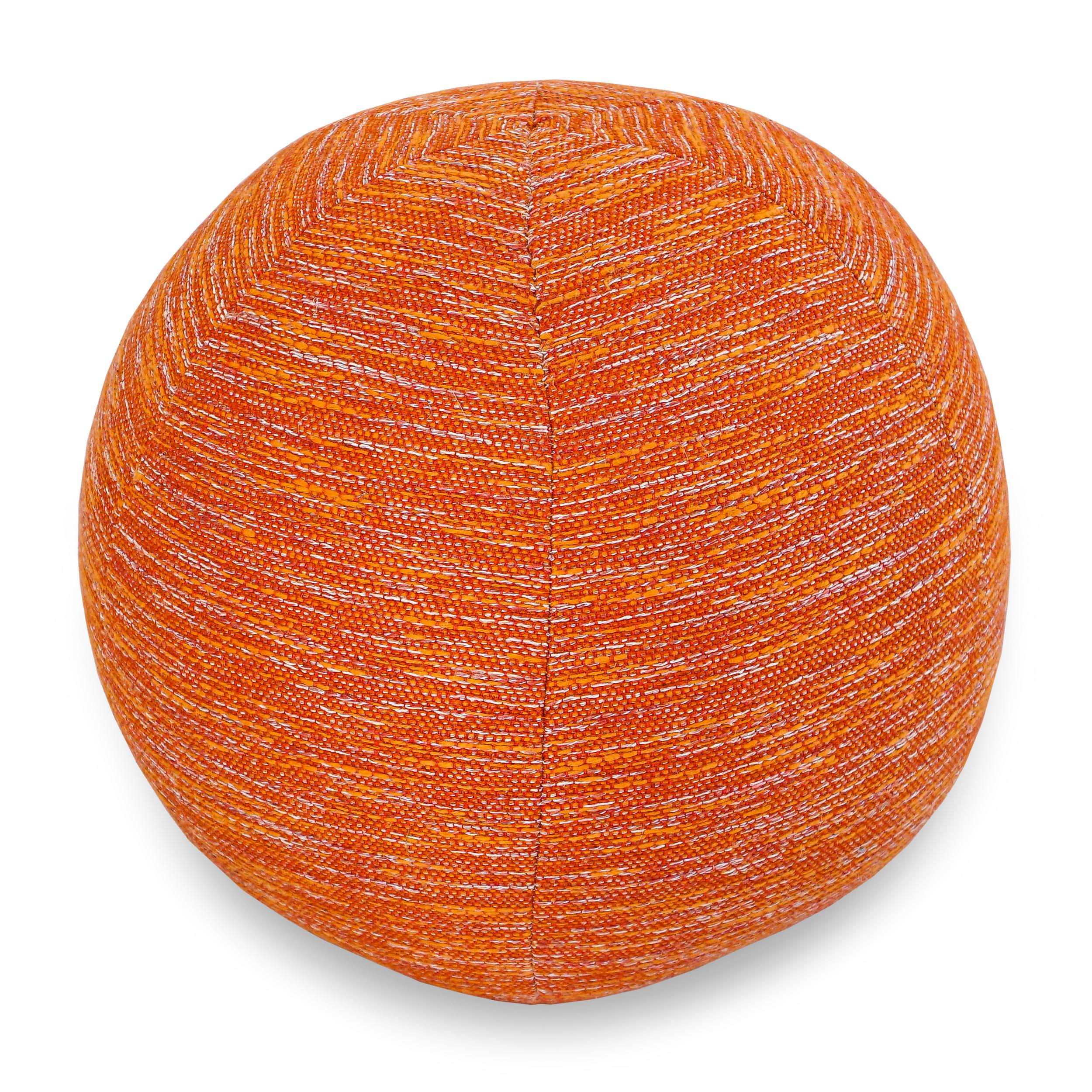 Contemporary Orange Ball Pillow For Sale