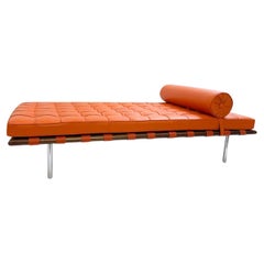 Orange Barcelona Daybed by Ludwig Mies van der Rohe for Knoll, 2000s