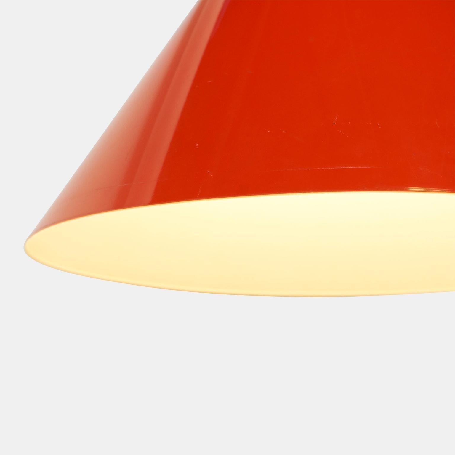 Mid-Century Modern Orange Billiard Lamp by Louis Poulsen For Sale