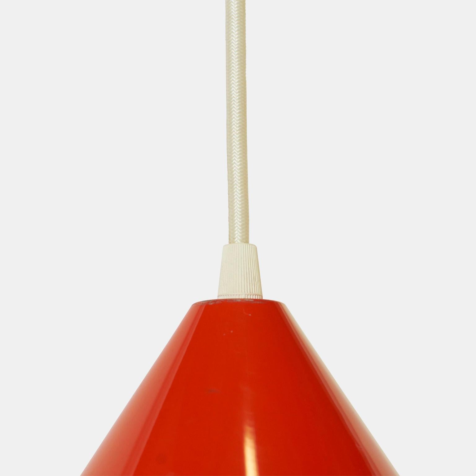 Danish Orange Billiard Lamp by Louis Poulsen For Sale