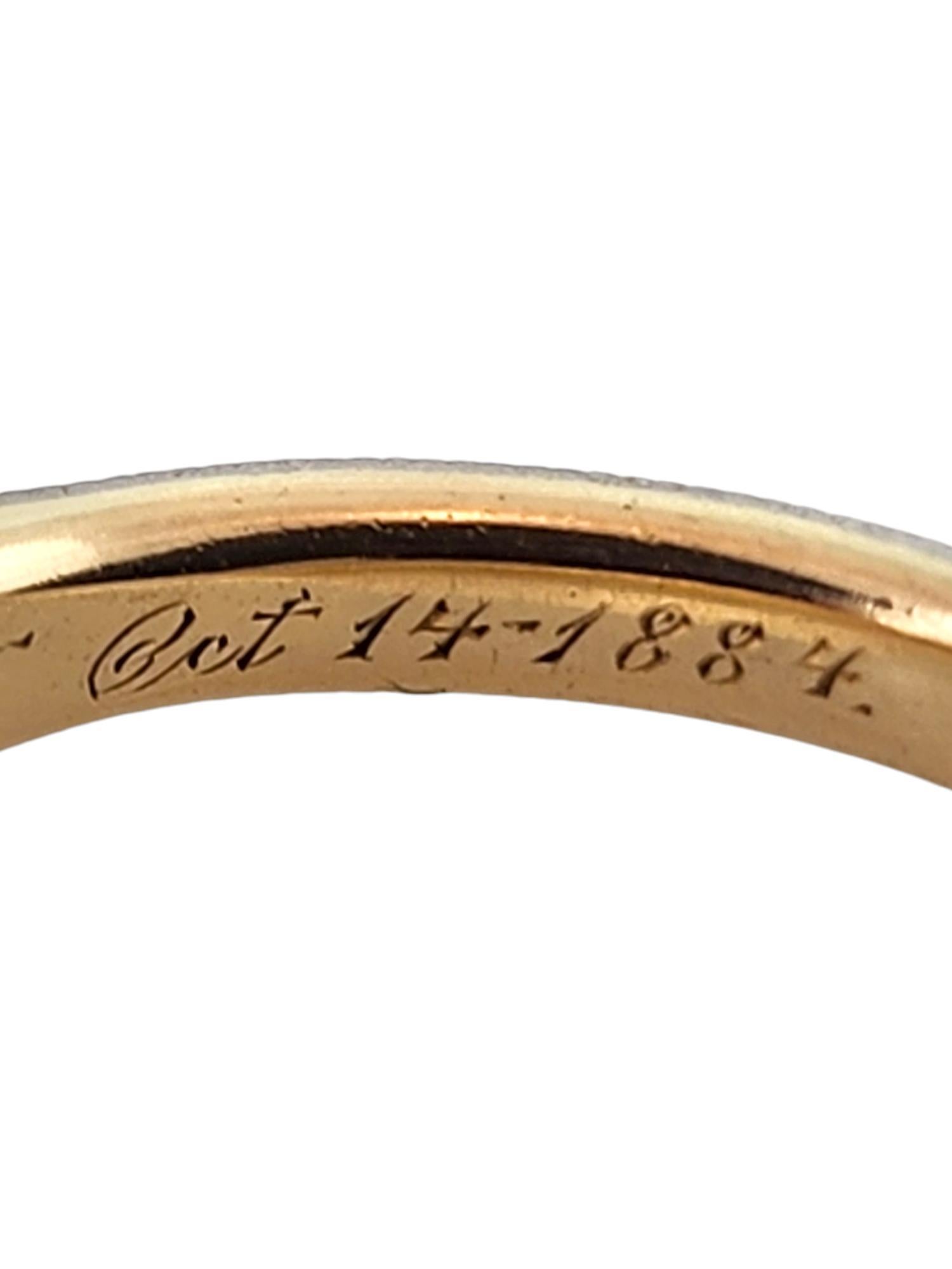 Orange Blossom Antique 14K - 18K Yellow Gold  Platinum Wedding Band  #20079 1
