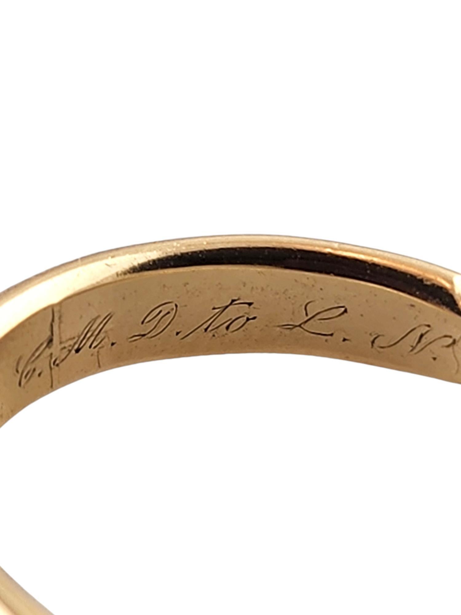 Orange Blossom Antique 14K - 18K Yellow Gold  Platinum Wedding Band  #20079 2