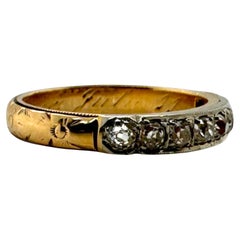 Orange Blossom Diamond Wedding Band Circa 1911