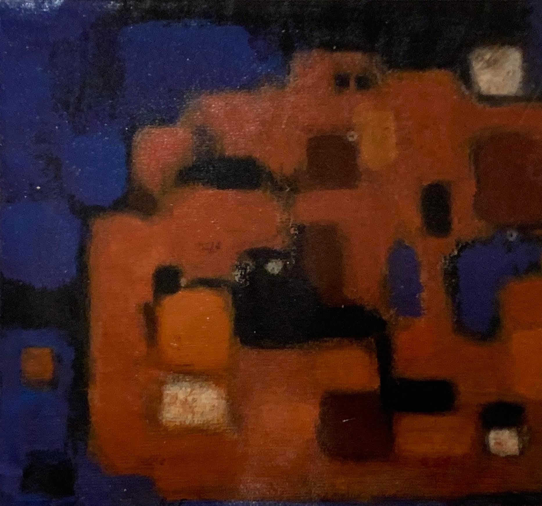 peinture acrylique abstraite allemande des années 1950 dans un cadre en bois de couleur naturelle.
La couleur dominante est l'orange avec le bleu cobalt, le noir et le vin.
L'artiste est inconnu.
Le tableau est encadré sans verre.