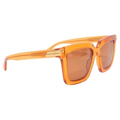 Orange Bottega Veneta Transluscent Acetate Sunglasses