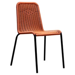 Orange Braided Cable Outdoor Chair, 1960s