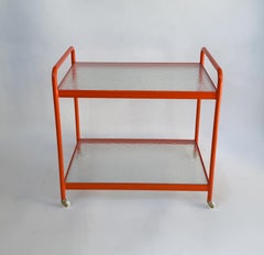 Orange Brown Jordan ”Tamiami” Outdoor Bar Cart