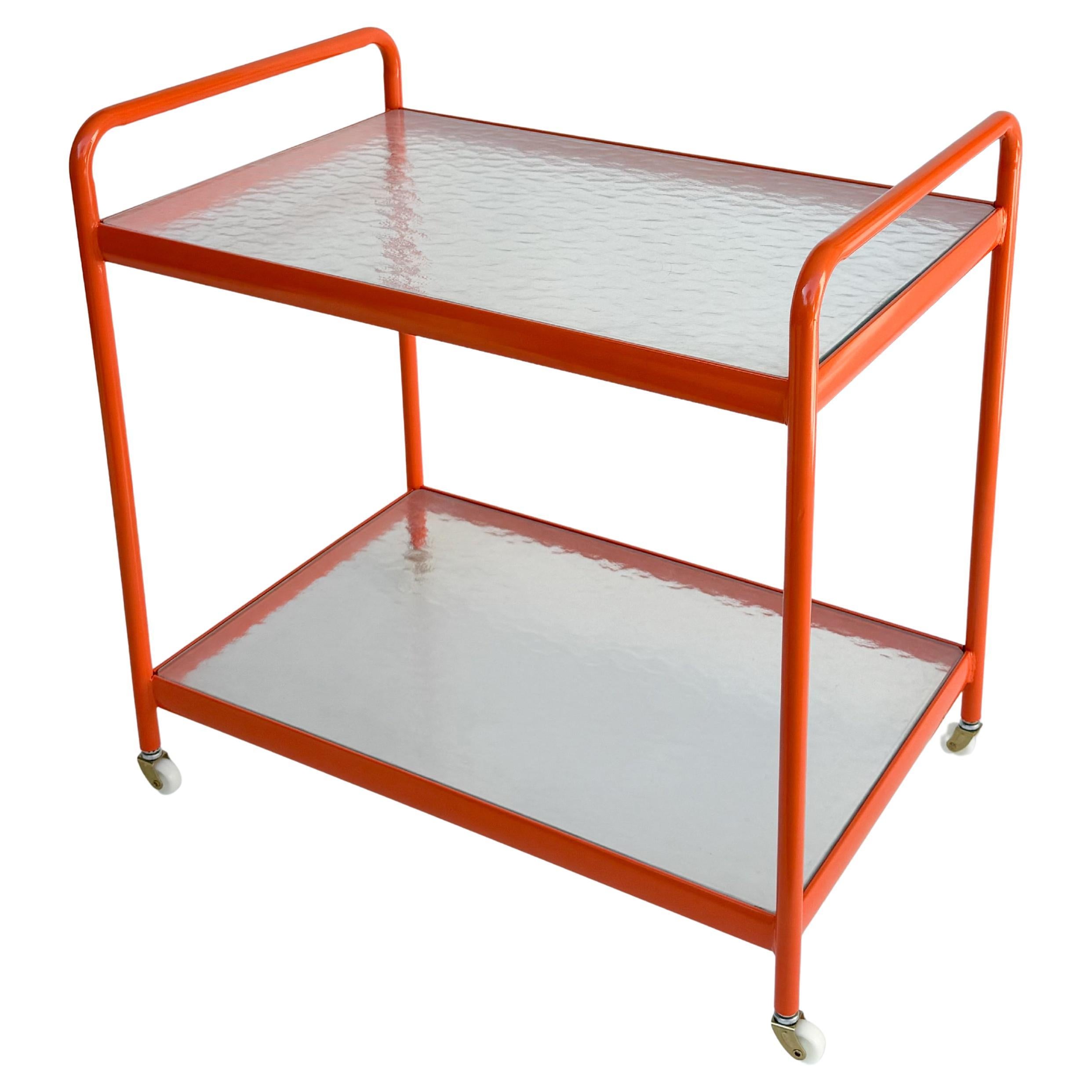 Orange Brown Jordan ”Tamiami” Outdoor Bar Cart
