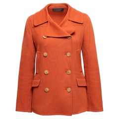Manteau en cachemire orange Calvin Klein Collection