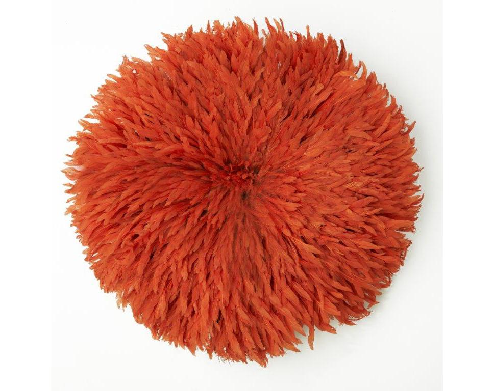 Orange - Cameroon Juju Feather Head Dress 