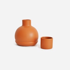 Orange Carafe and glasses. Inspired by Traditional Ceramic Jug Pitchers