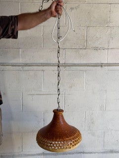 Orange Ceramic Pendant Ceiling Lamp Mid-Century Modern