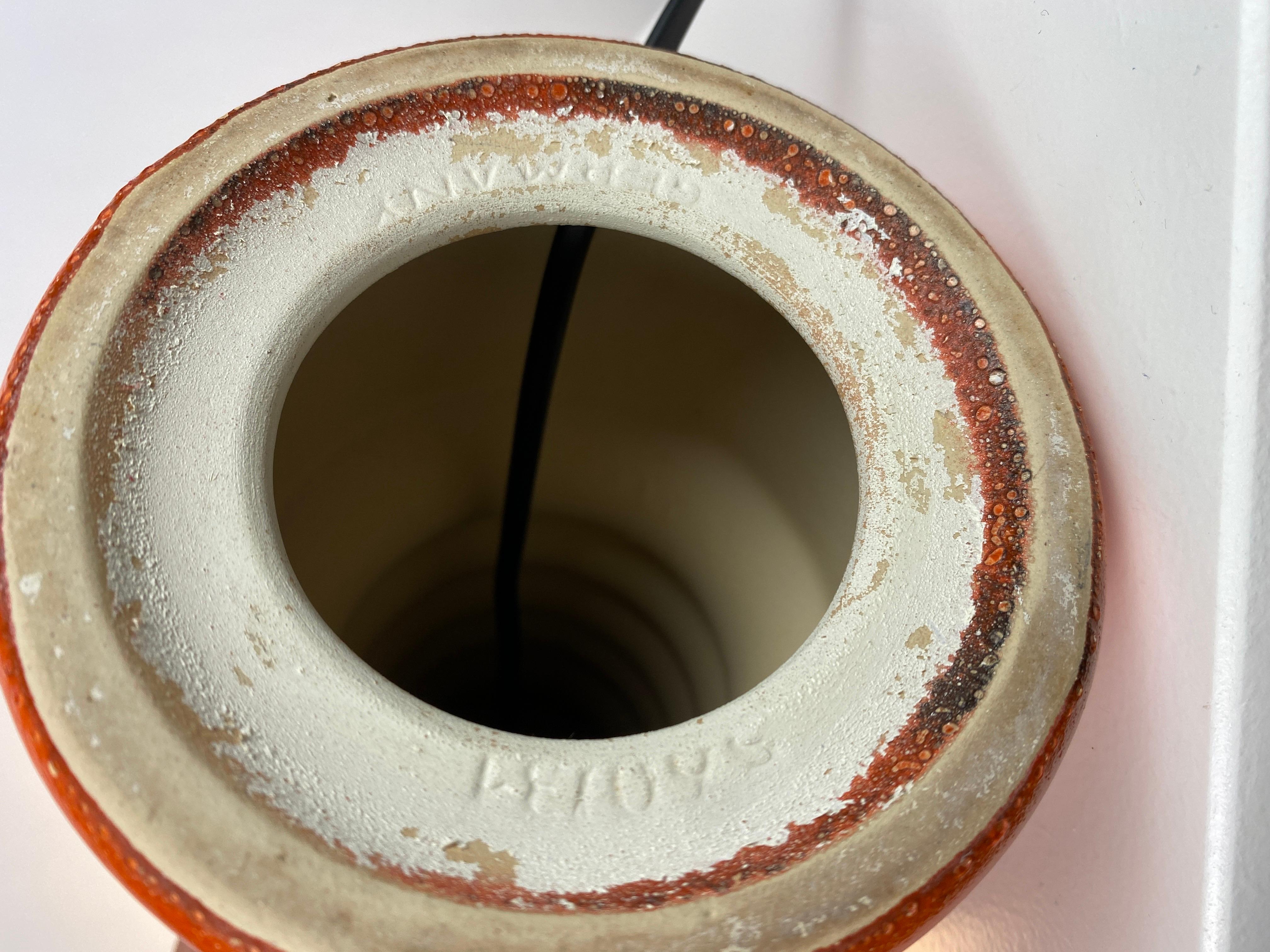Orange Ceramic Table Lamp by Cari Zalloni for Steuler XL 1970 3