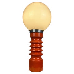 Orange Ceramic Table Lamp by Cari Zalloni for Steuler XL 1970