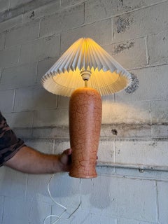 Orange Ceramic Table Lamp Mid-Century Modern